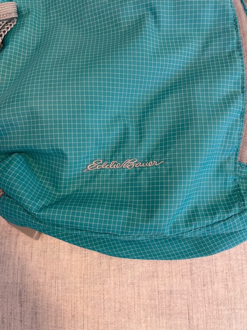 Eddie Bauer - Turquoise Grid Sling Bag - Picture 2 of 9